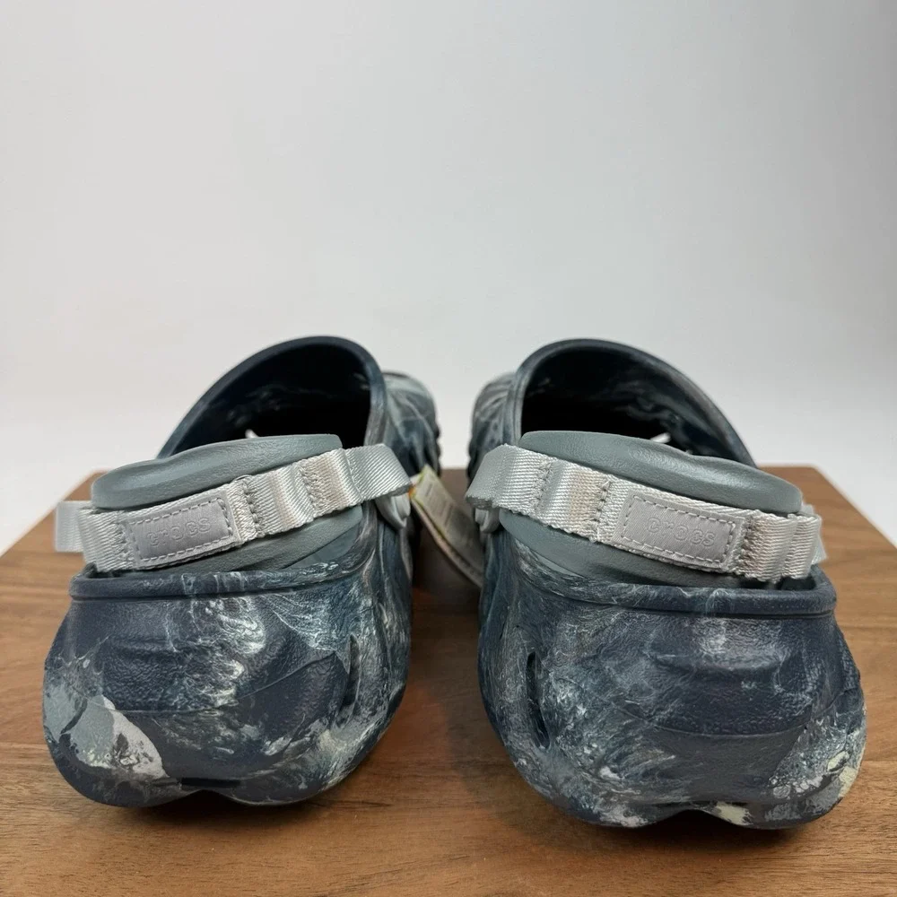 New NWT Mens Crocs Echo Marbled Blue Comfort Clogs Sandals Shoes Size 10 M - Picture 6 of 8